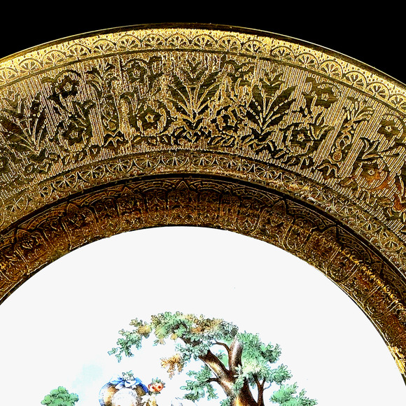 La Petite LP5 China Warranted 22 Karat Gold Filigree Dinner Plate-10 5/8" RARE - Picture 4 of 10